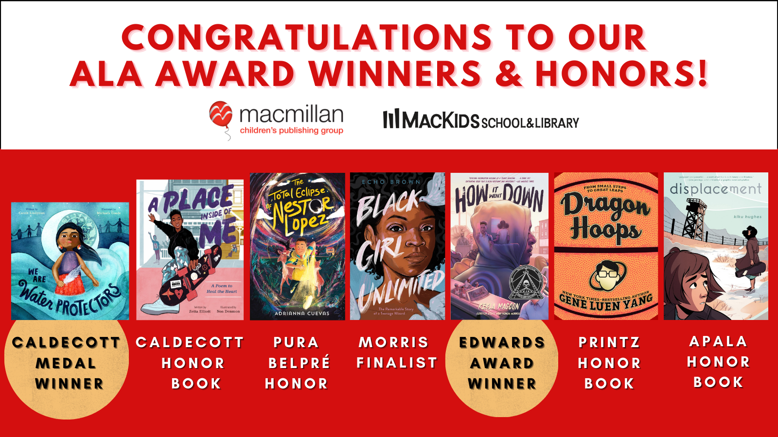 Congratulations to our 2021 ALA Award Winners & Honors! MacKids